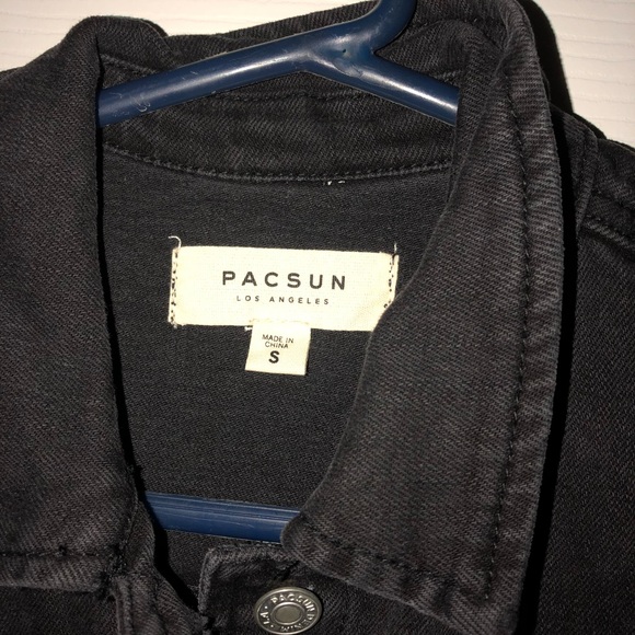 black jean jacket pacsun